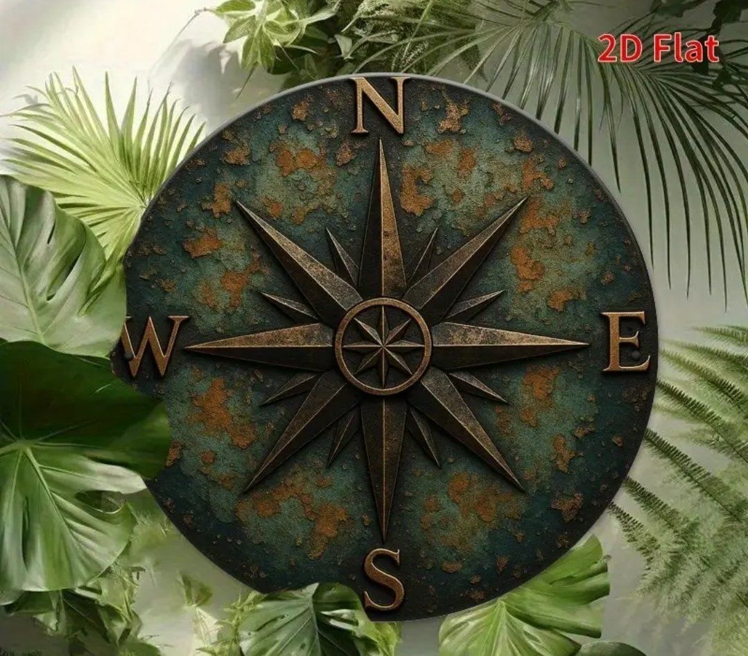Insegne: Metallschild Kompass Rund 20cm Durchmesser – Nuovo e nell'imballaggio originale da Walenstadt venduto da emynmuil1