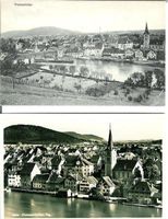 Diessenhofen TG 2 AK  1x ca.1920 mit Schiff + Rheinbrücke