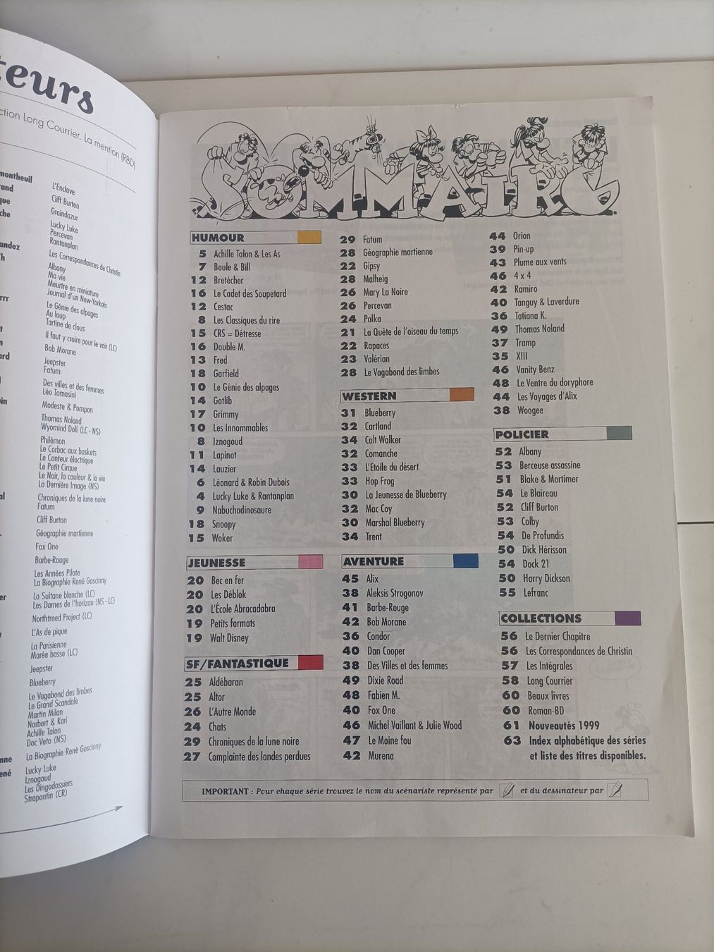 Comics: BD Catalogue Dargaud 1999 – Gebraucht aus crans montana von AB3963 1
