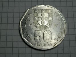 Portugal 50 Escudos, 1987