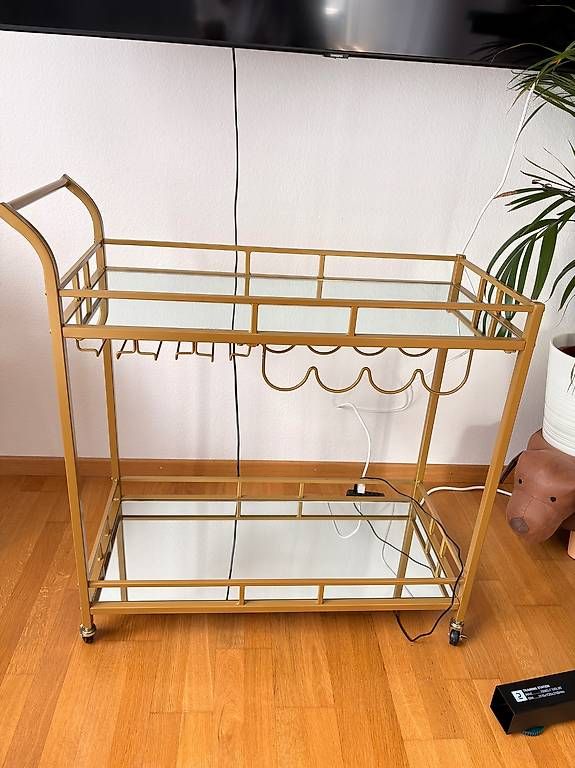 Carrelli di servizio: Servierwagen VASAGLE, Gold mit Glasplatten – Usato da Kriens venduto da ale_s8c8 1
