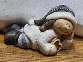 Weihnachts Deko Figur Keramik 10 cm