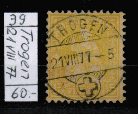 Tutti i francobolli: Si.Helvetia Nr.39 - TROGEN – Usato da Bern venduto da peri02