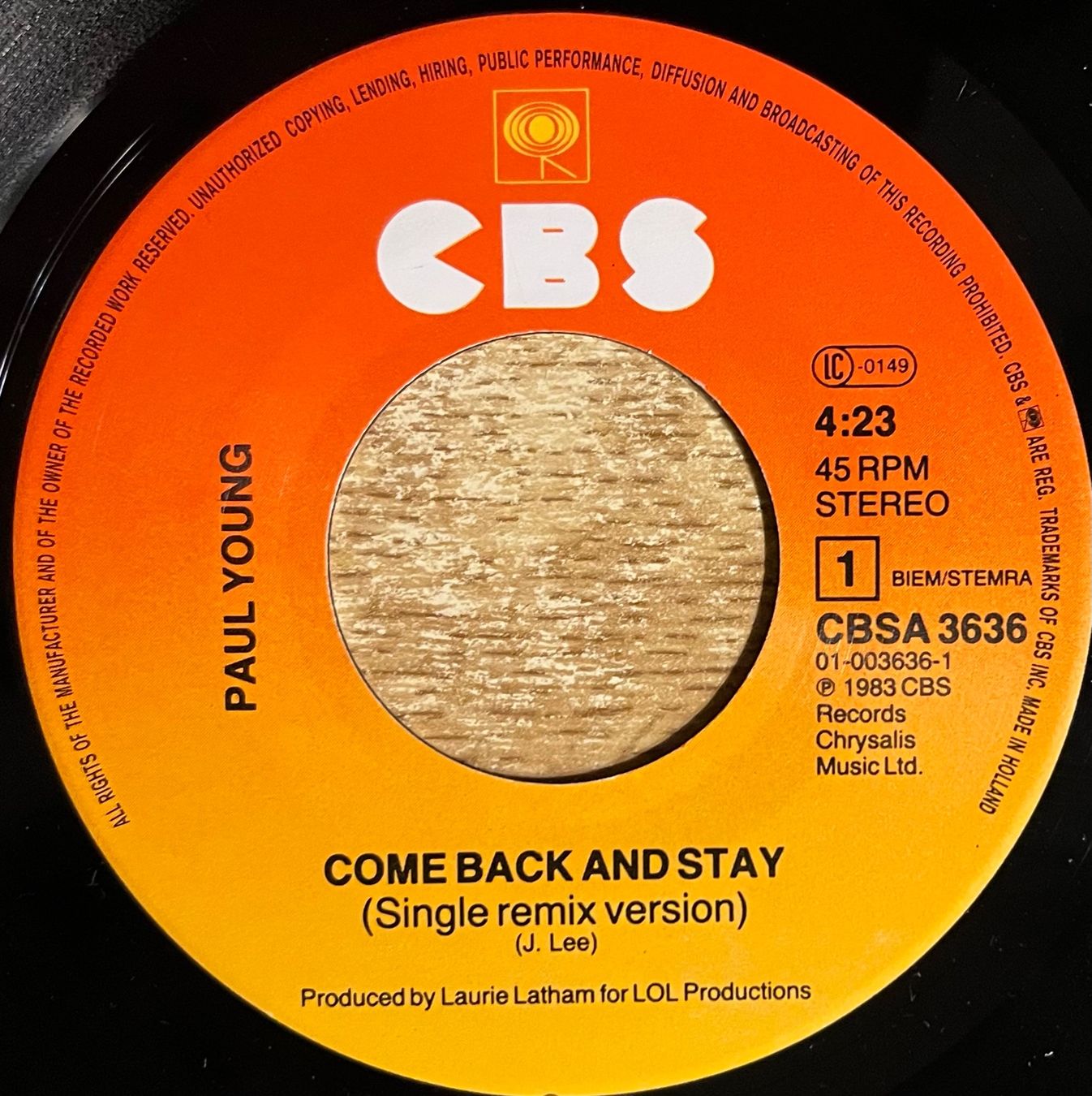 Schallplatten: PAUL YOUNG - COME BACK AND STAY – Gebraucht aus Bussigny von vinyl-pas-cher 2