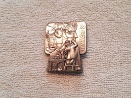 Plakette Fasnacht Basel 1990 Silber