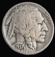 AMERIKA FIVE CENTS 1937 F