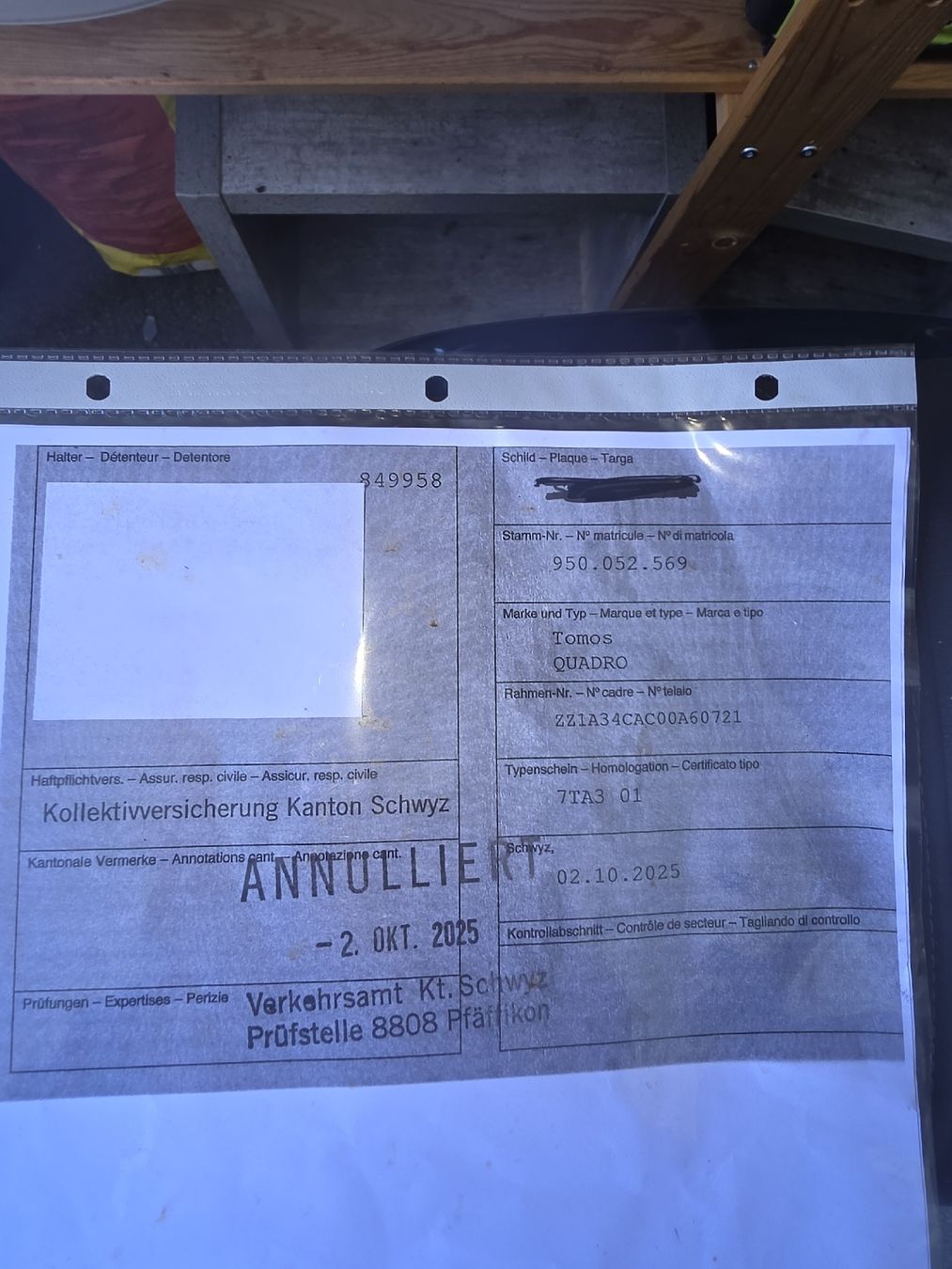Tomos Ciclomotori: Töffli Tomos Quadro(tomos) – Usato da Künten venduto da Schnaepplihuus 5