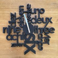 Horloge murale noire