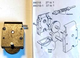 HO Getriebe-Box von PSC-4018-1  -  37:1 - 3.0mm Achswellen