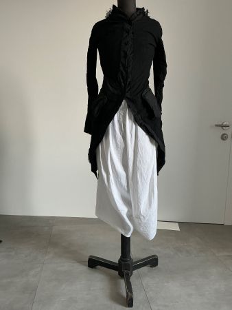 Weisse Leinenmix-Hose – Gr. S