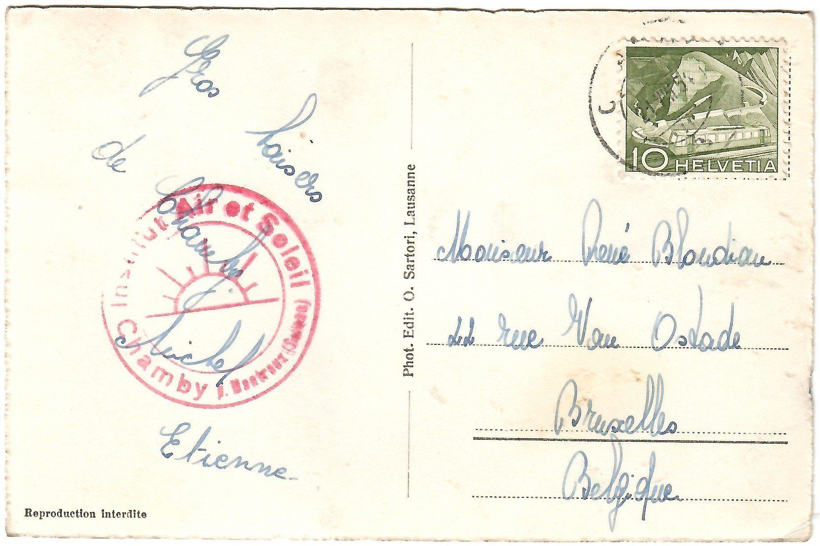 Cartoline postali: Ansichtskarte   Bretaye  (mit Sessellift) – Usato da Kerns venduto da etma3 1