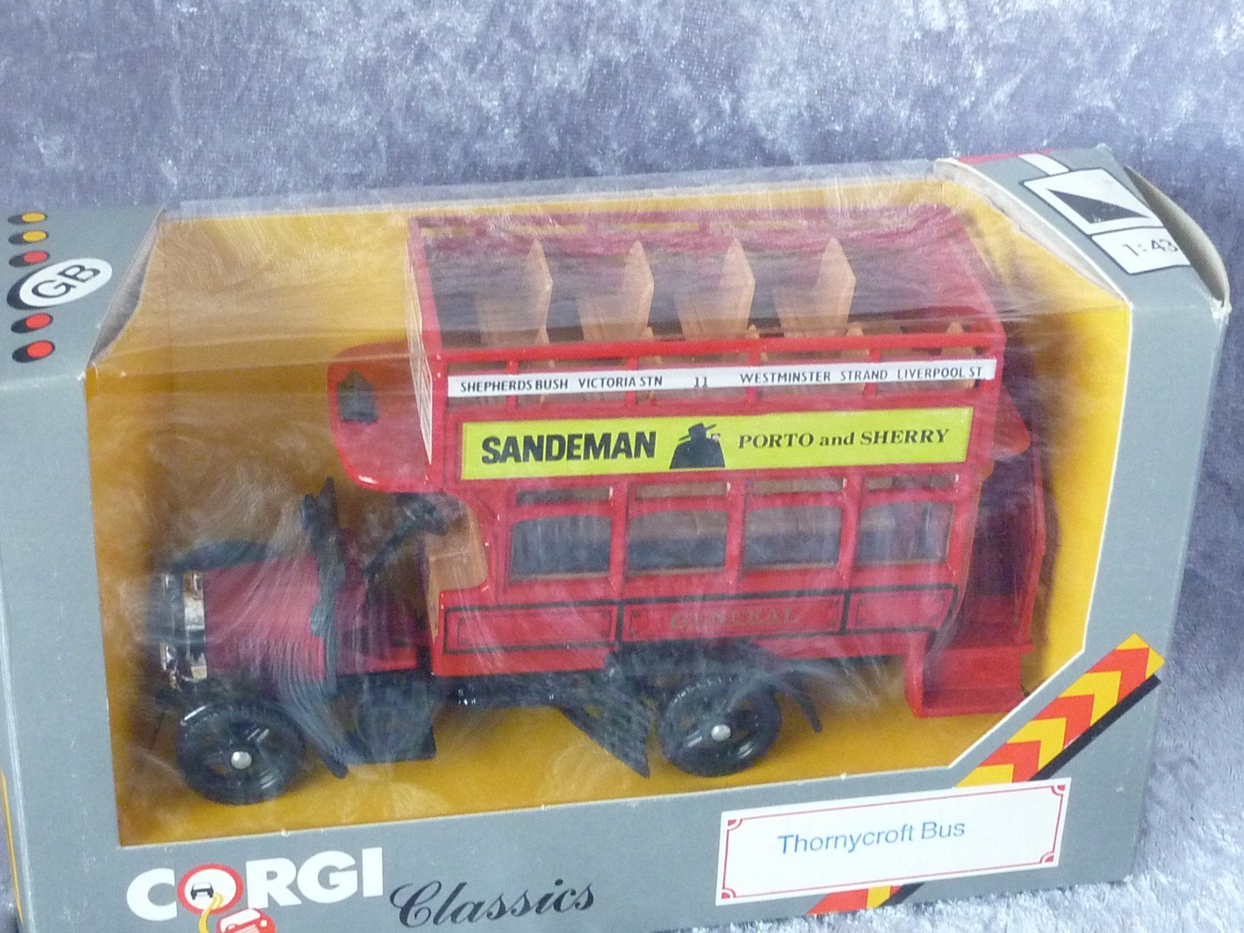 Corgi Toys Modellini d'auto: Thornycroft Bus 1:43 – Nuovo e nell'imballaggio originale da Dürrenäsch venduto da modellautos4you