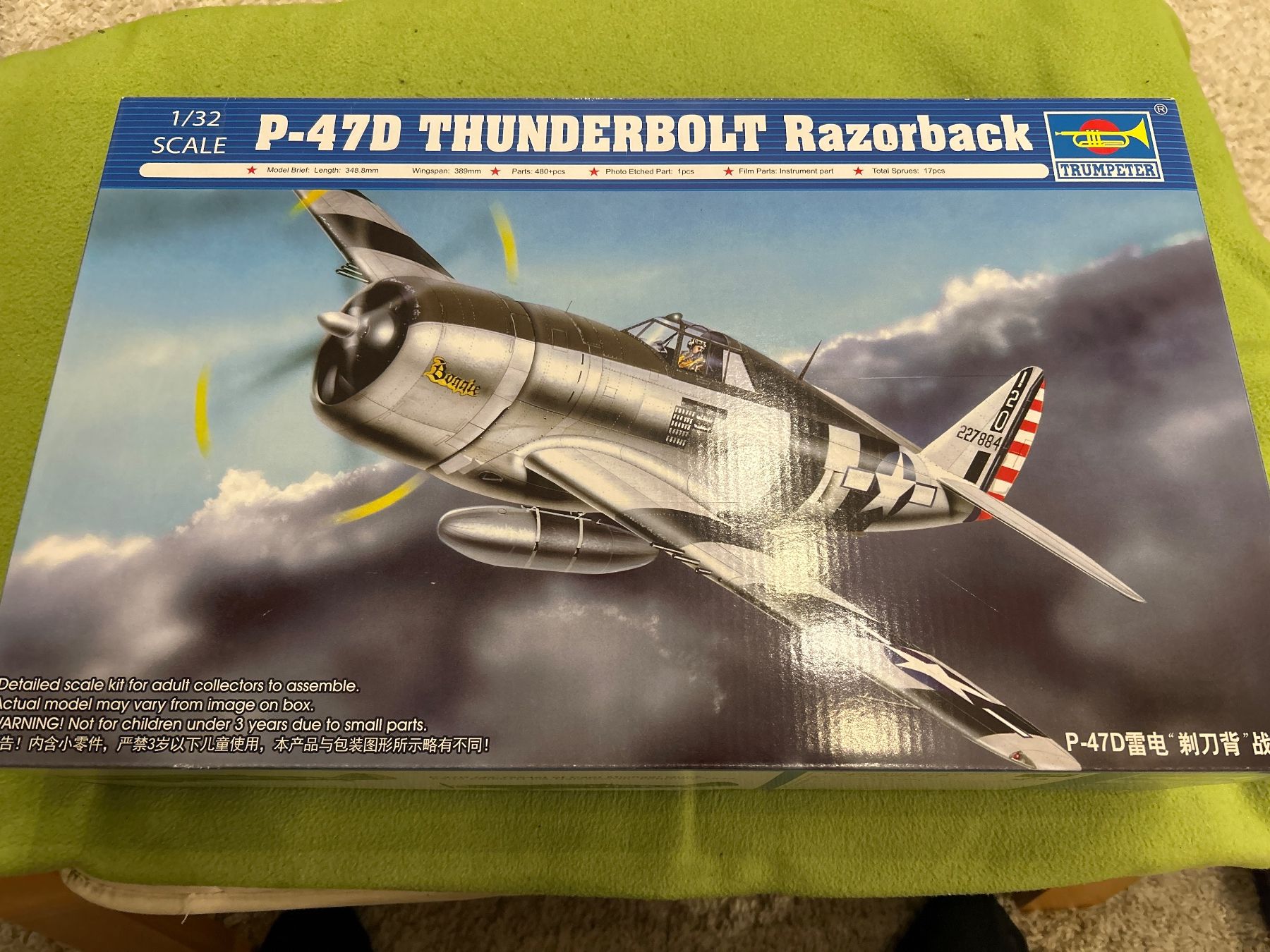 Kit di modellismo & Modellini statici: 1/32 Trumpeter P-47D Thunderbolt – Nuovo e nell'imballaggio originale da Toffen venduto da pog68