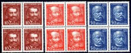 ST. GOTTHARD 1882-1932 3 4ERBLÖCKE ** POSTFRISCH ** EV108