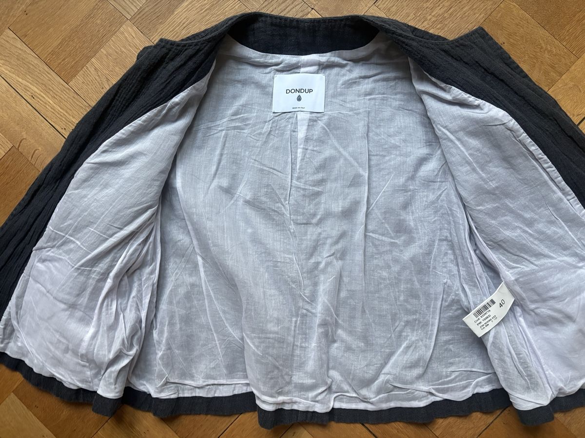 Dondup Giacche: Jacke DONDUP - Leinen / BW - anthrazit Gr. 34 – Usato da Zürich venduto da triangular 3