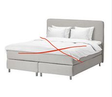 Ikea Dunvik Boxspringbett beige 180x200
