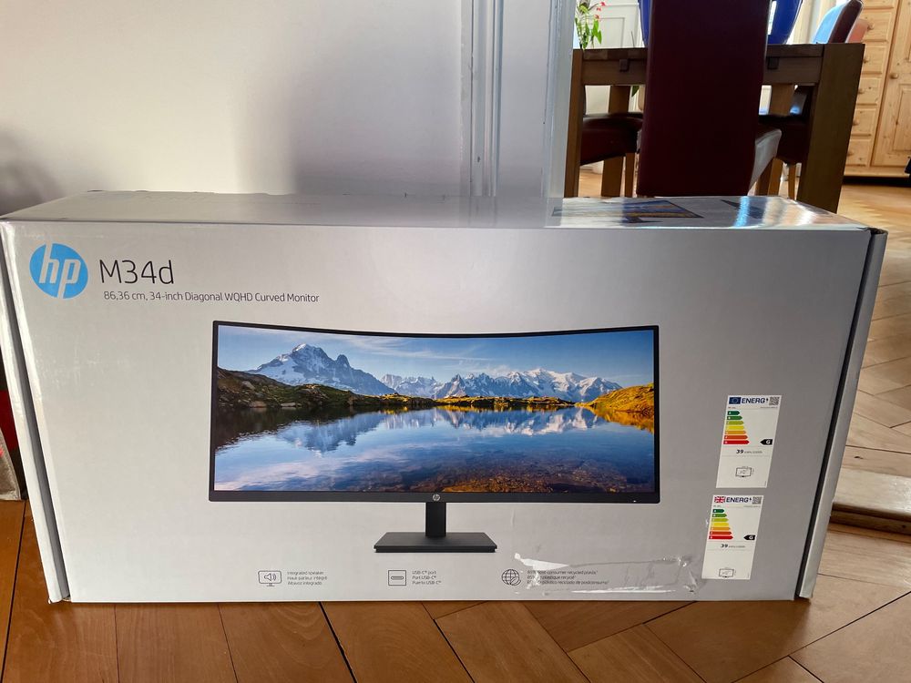 HP M34d 3440 x 1440 Pixel, 34 Curved neuwertig 100Hz (Gebraucht) in ...