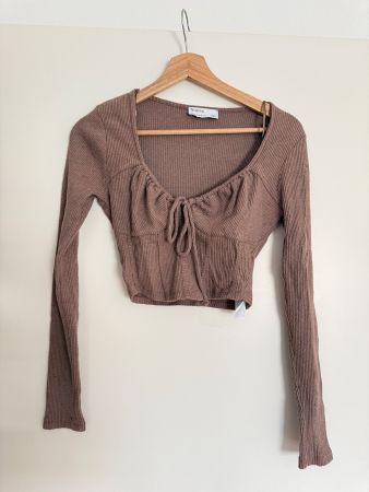 Damen Bershka Crop Top Weiss Grösse M guter Zustand