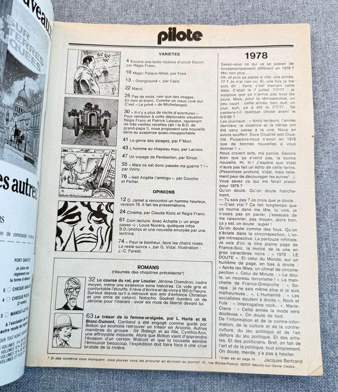Riviste & Magazine: Journal Pilote No. 44 - Janvier 1978 – Usato da Denges venduto da peumens 1