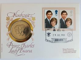 Numisbrief Hochzeit Prinz Charles & Lady Diana ab 1 Fr. !!
