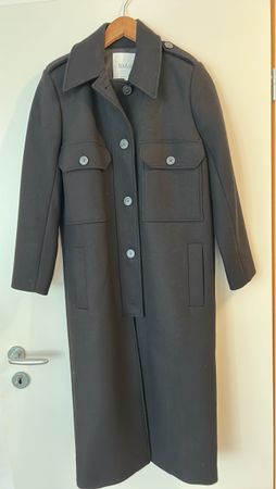 Manteau long ba&sh, noir, état comme neuf