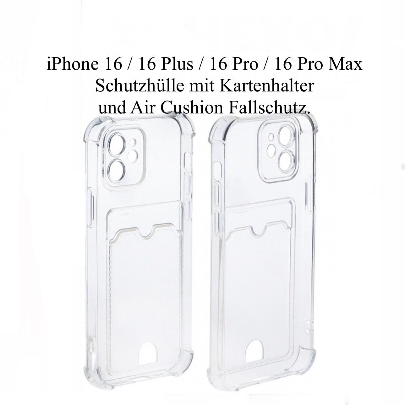 Cover & Protezioni schermo: iPhone 16 Plus Schutzhülle Cover mit Kartenhalter Fallschutz – Nuovo (secondo la descrizione) da Basel venduto da MY.AIRPODS.SHOP 8