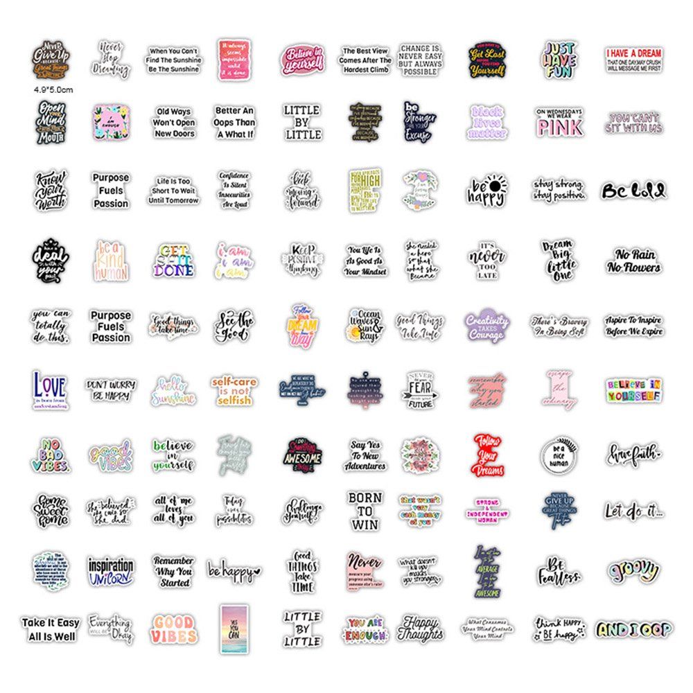 Sticker: 50 stk. Aufkleber  Motivations Phrasen – Nuovo e nell'imballaggio originale da Uerkheim venduto da Kaufoption 1