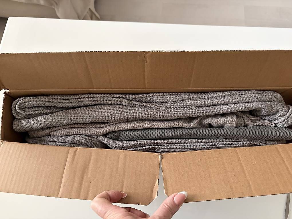 Divani: Housses canapé grise Ektorp IKEA  – Usato da Les Avanchets venduto da Michellinette 1