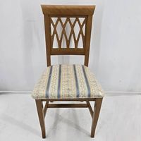 Stuhl Holz mit Sitzpolster floral für 5 STK