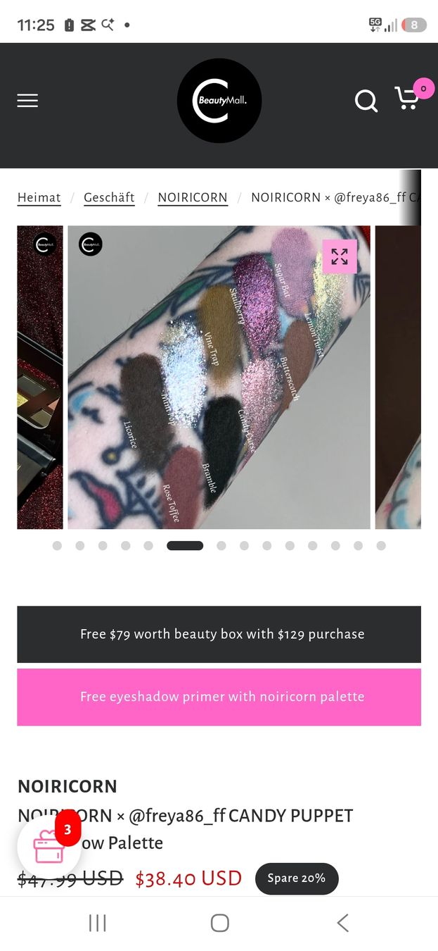 Make-up: Noircorn Candy Puppet Lidschatten Palette – Usato da Uster venduto da mikedizzy84 2