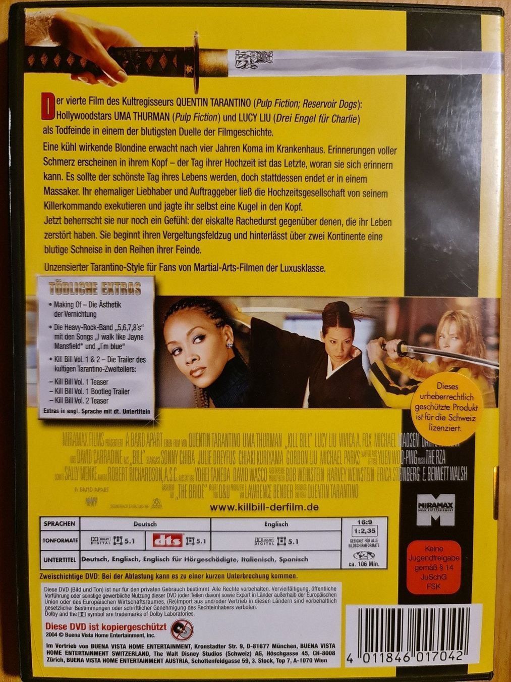 Alle DVDs: Kill Bill Vol.1 – Gebraucht aus Dintikon von Vexi 1