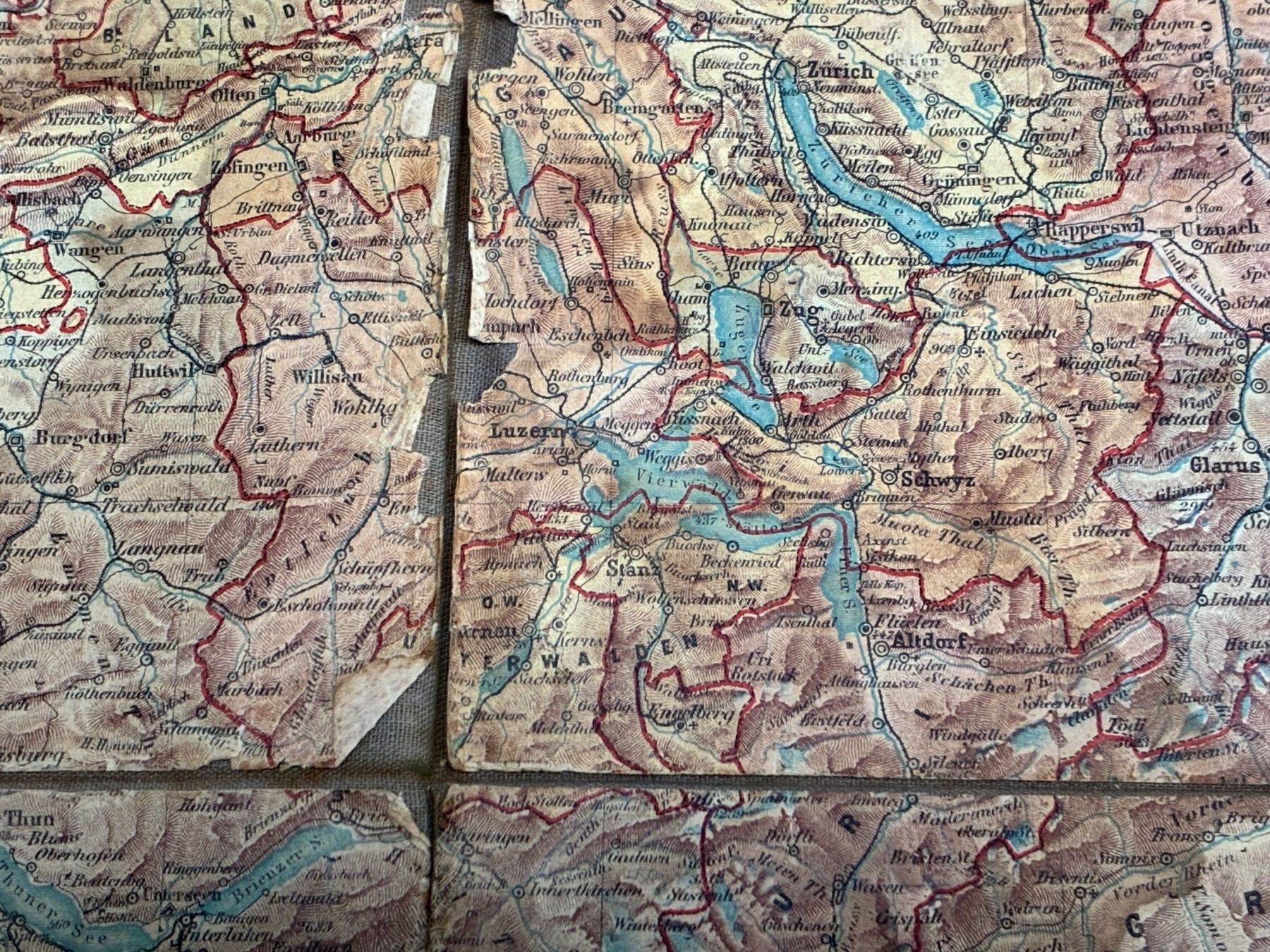Cartine & Atlanti: Karte der Schweiz antik – Usato da Horw venduto da adler65 7