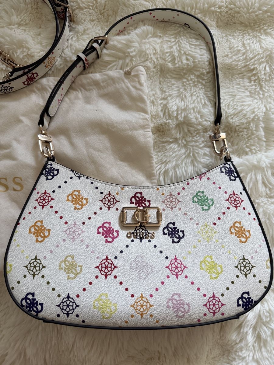 Guess Borse da donna: GUESS Noelle Hobo Bag White Monogram – Nuovo (secondo la descrizione) da Aarburg venduto da manju2007 1