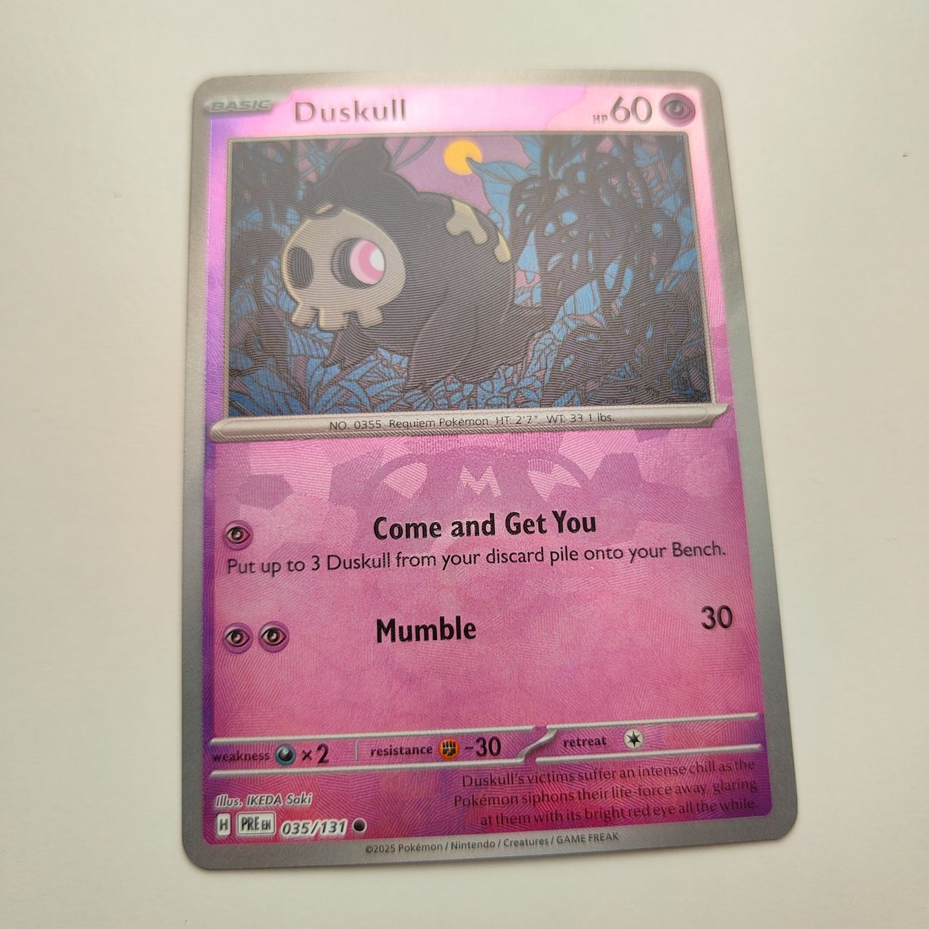 Pokémon Cartes à collectionner: Pokemon Duskull Master Ball Prismatic Evolution ab 1 CHF – D'occasion à Thalwil par FigurenFreunde