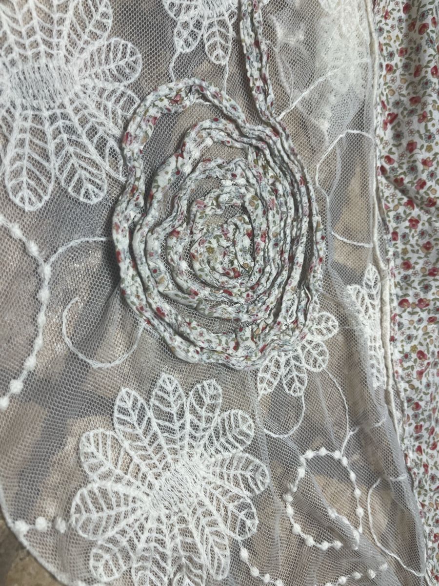 Foulards, Tücher & Schals: Sciarpa di cotone floreale pizzo floreale nuova – Neu und originalverpackt aus Gordevio von LanaZimm 2