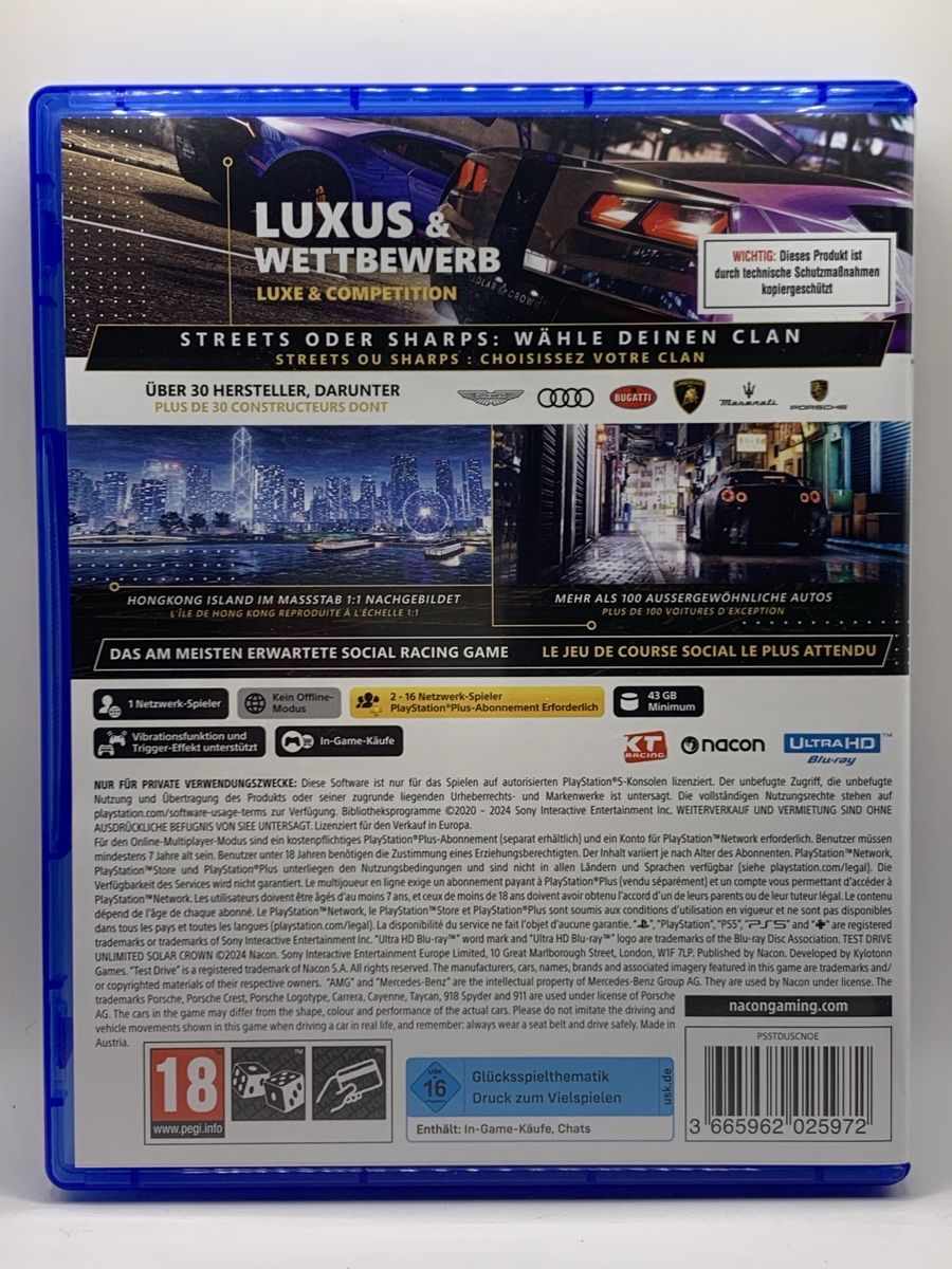 Sony Giochi: Test Drive Unlimited: Solar Crown - PS5 – Usato da Ostermundigen venduto da RG-Collector 1