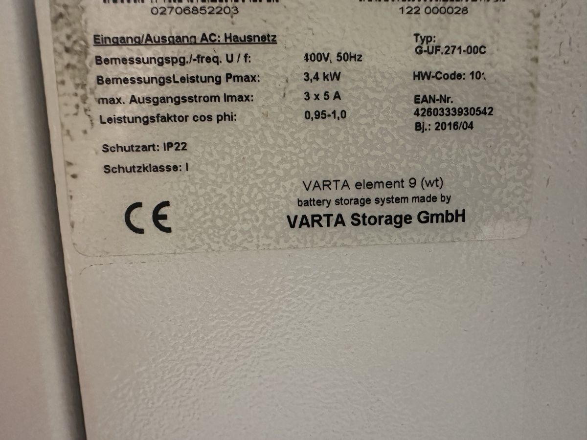 Varta Dispositivi a energia solare: Varta Element 9 Batteriespeicher Solar DEFEKT! – Difettoso da Dottikon venduto da chline.rote.traktor 1