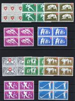 Pro Patria 1950/51: komplette Viererblock-Serien, postfrisch
