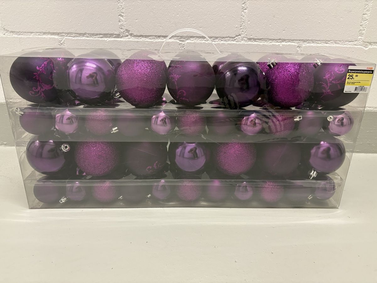 Tutte le decorazioni: Violette Weihnachtskugeln aus Plastik , 94 Stk – Nuovo (secondo la descrizione) da Dietikon venduto da sue_qzb6