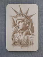 Holzbrättli Lady Liberty