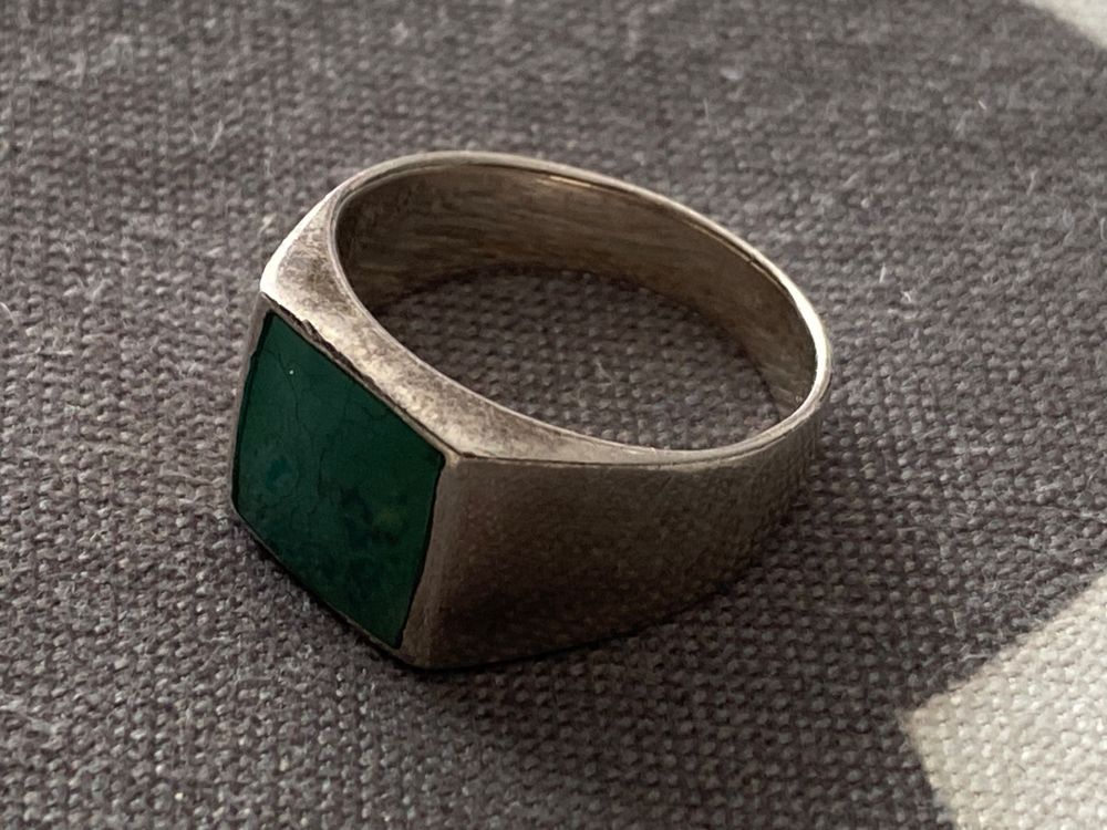 Handwerklicher Sterling Silber Atatürk Portrait Ring, Mustafa