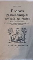 Propos gastronomiques et conseils culinaires . A. Muret