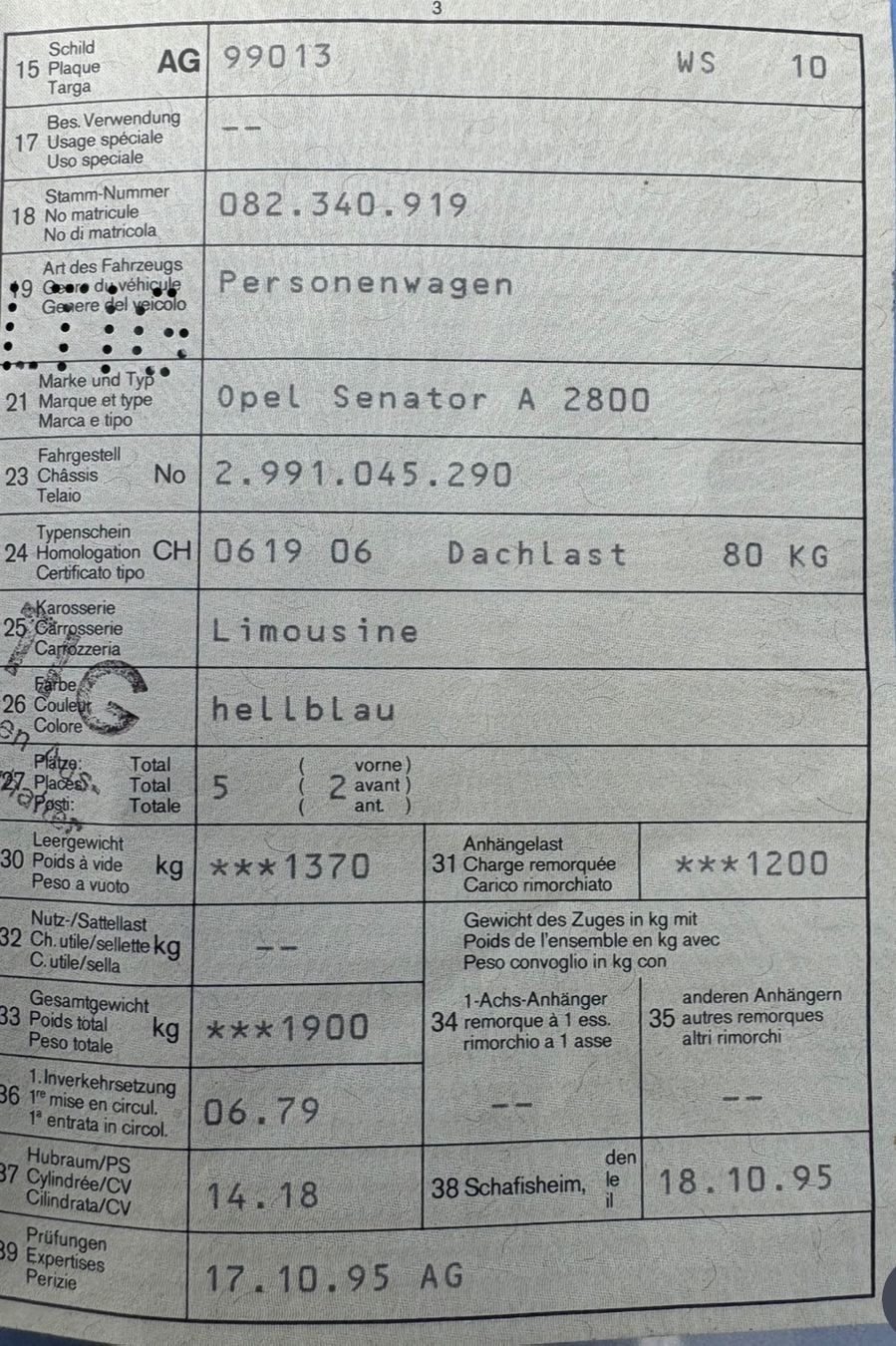 Opel Automobili: Opel Senator 2.8S – Usato da Diegten venduto da zippo411 3