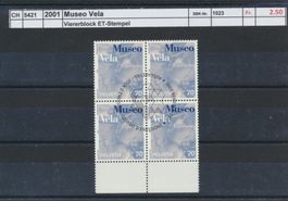 2001 "Museo Vela", Viererblock, ET - Stempel
