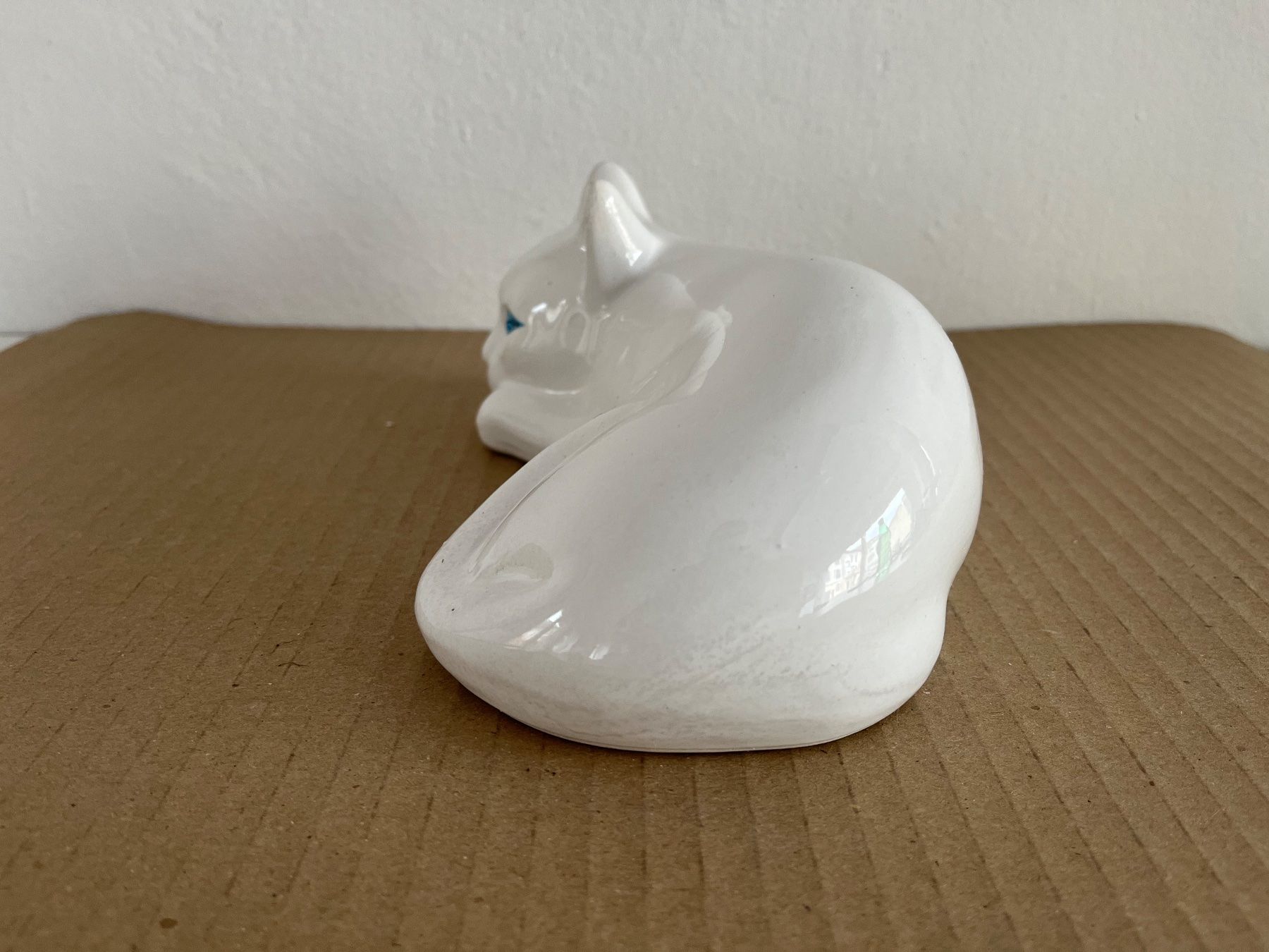 Figuren: Katze aus Keramik / weiss glasiert – Gebraucht aus Wetzikon ZH von seli03 5