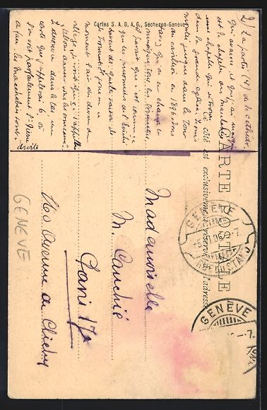Cartoline postali: AK Genève, Strassenpartie mit Bäumen – Usato da Berlin venduto da bartko-reher 1