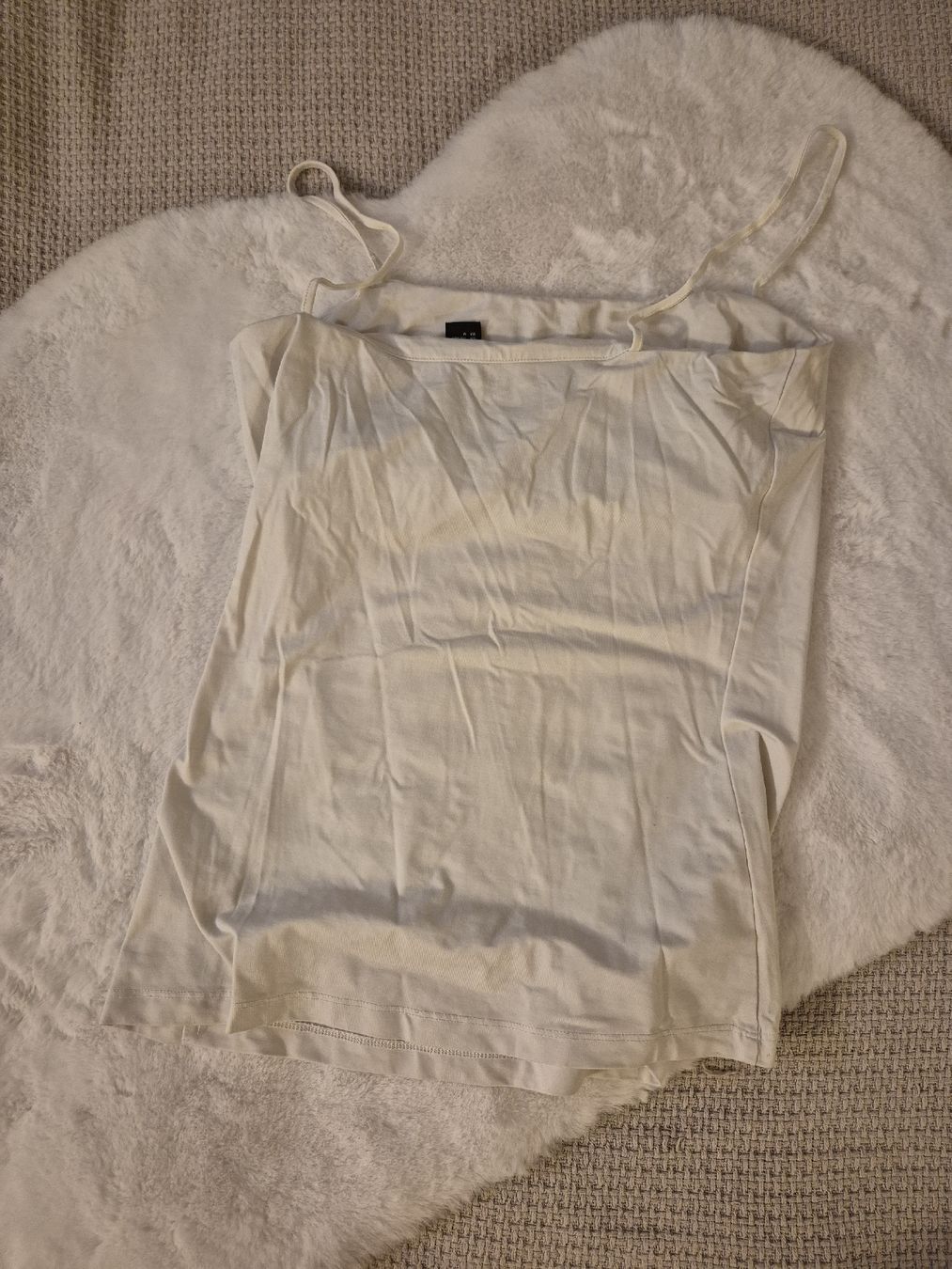H&M Top: H&M Top Basic Trägertop, Weiss, Grösse M, Sommer Top – Usato da Romanshorn venduto da Enilec02