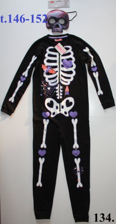 Costume squelette / Skelett t. 146 - 152 NEU!