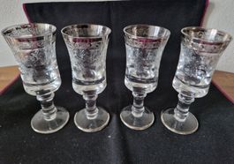 Murano Medici Champagnergläser Platinrand /Pantografie