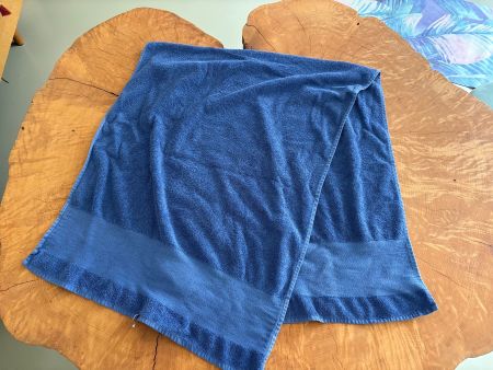 Blaues Frottetuch | Serviette éponge bleue |164x62 cm